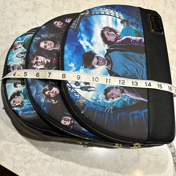 Loungefly Harry Potter Trilogy Series Triple Pocket Mini Backpack - Picture 15 of 16